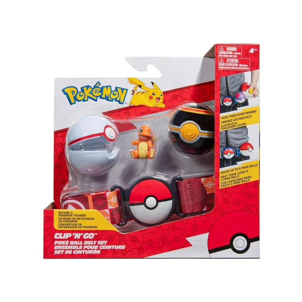 Poké-mon PKW3163 Set-2-Inch Battle Figure with Clip 'N' Go Belt Plus Luxury Ball